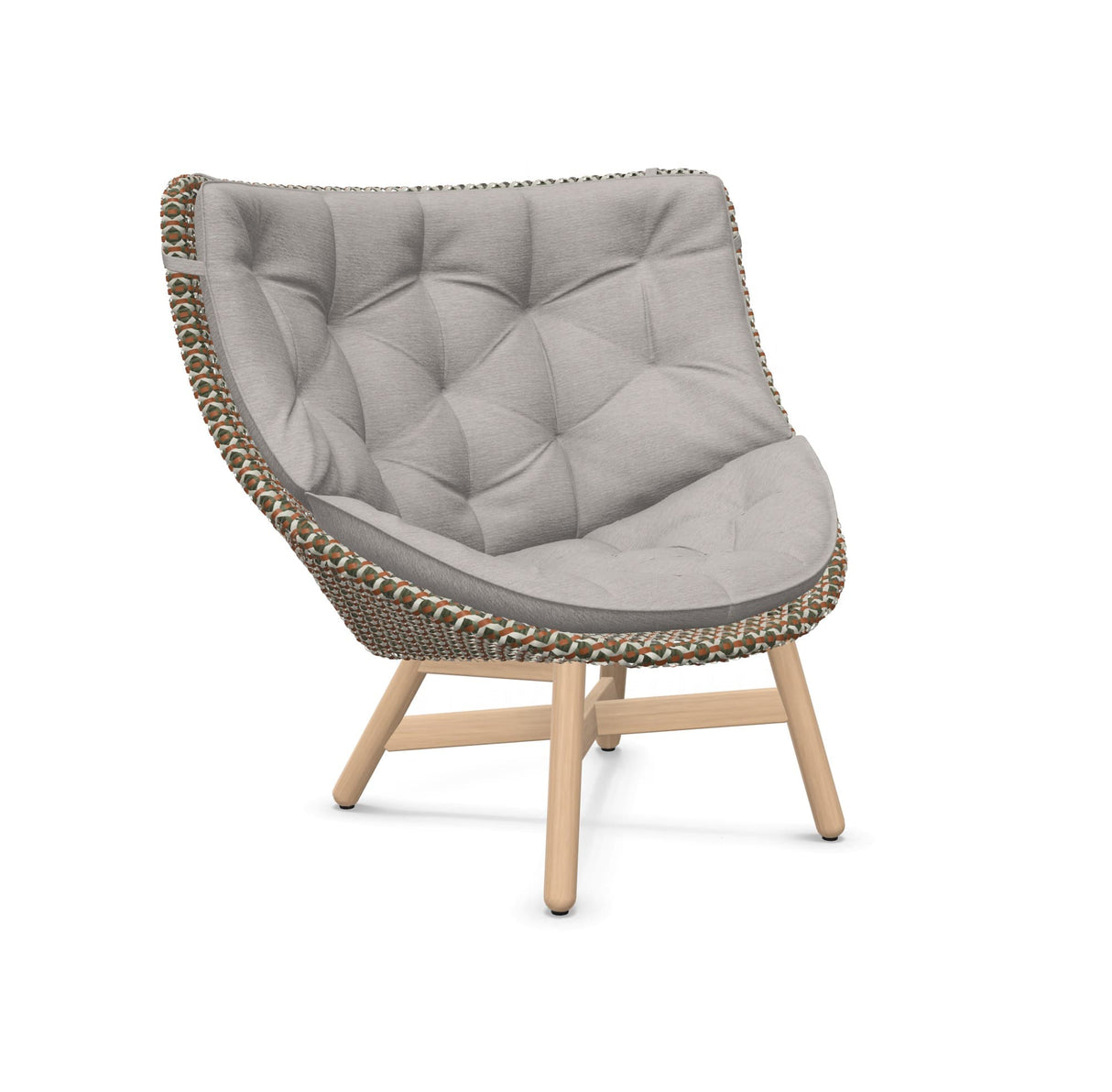 DEDON MBRACE Hochlehner Teak Gestell - Geflecht Chestnut
