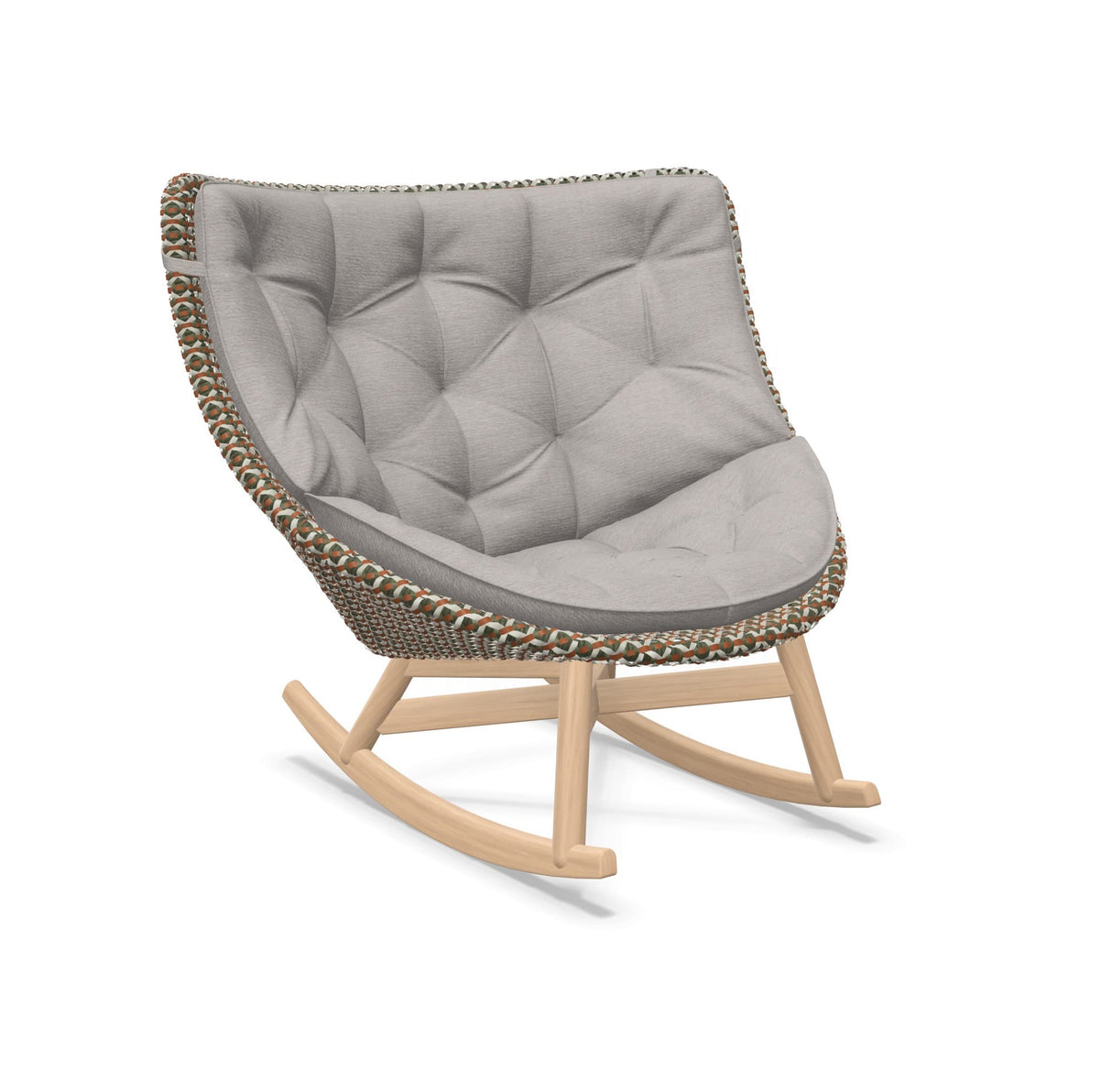 DEDON MBRACE Schaukelstuhl Teak Gestell - Geflecht Chestnut