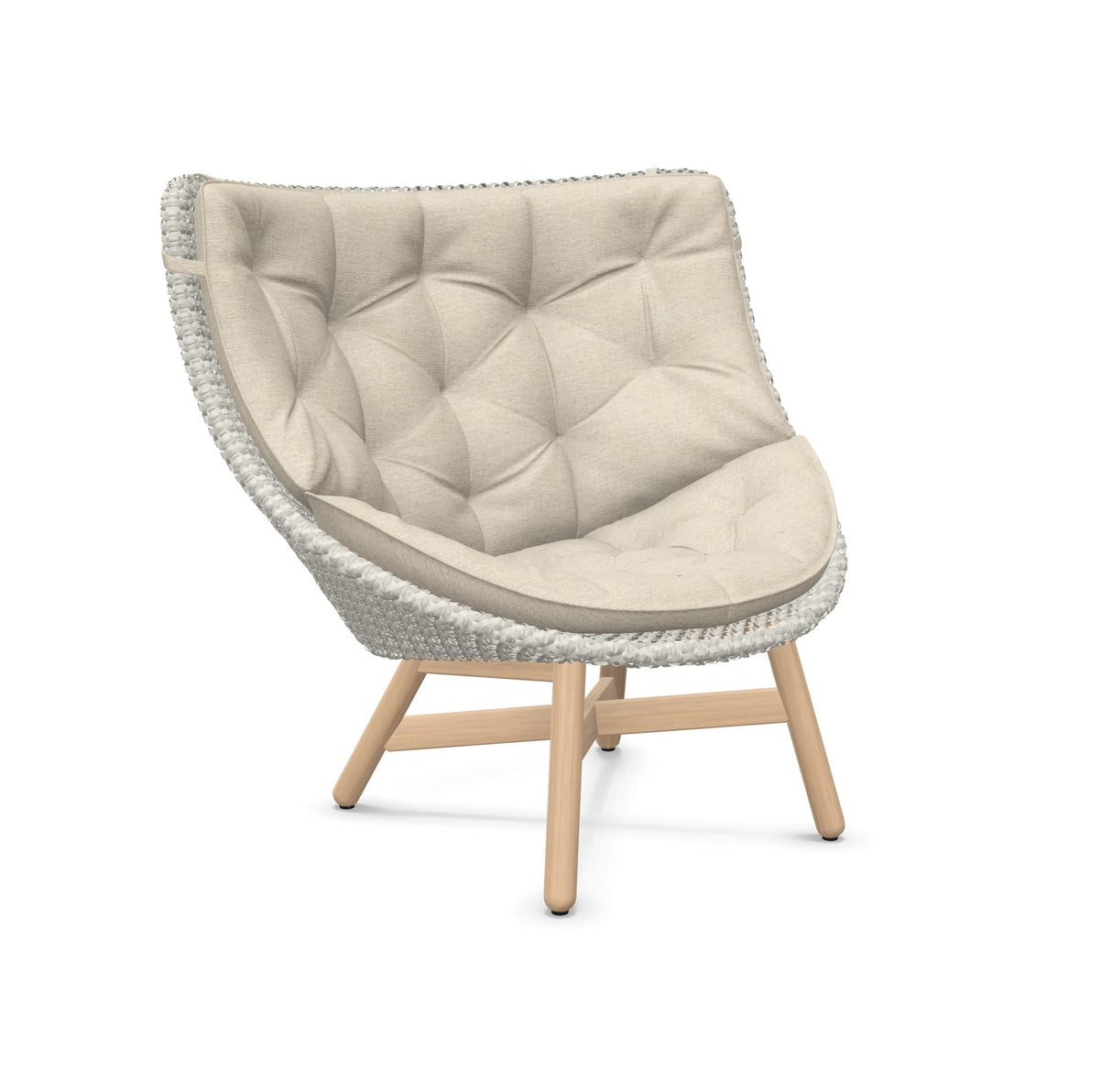 DEDON MBRACE Hochlehner Teak Gestell - Geflecht Sea Salt