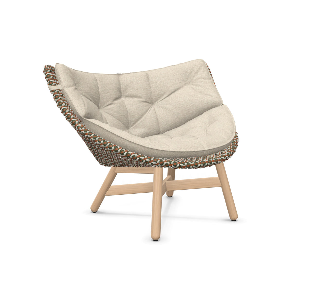 DEDON MBRACE Lounge Sessel Teak Gestell - Geflecht Chestnut