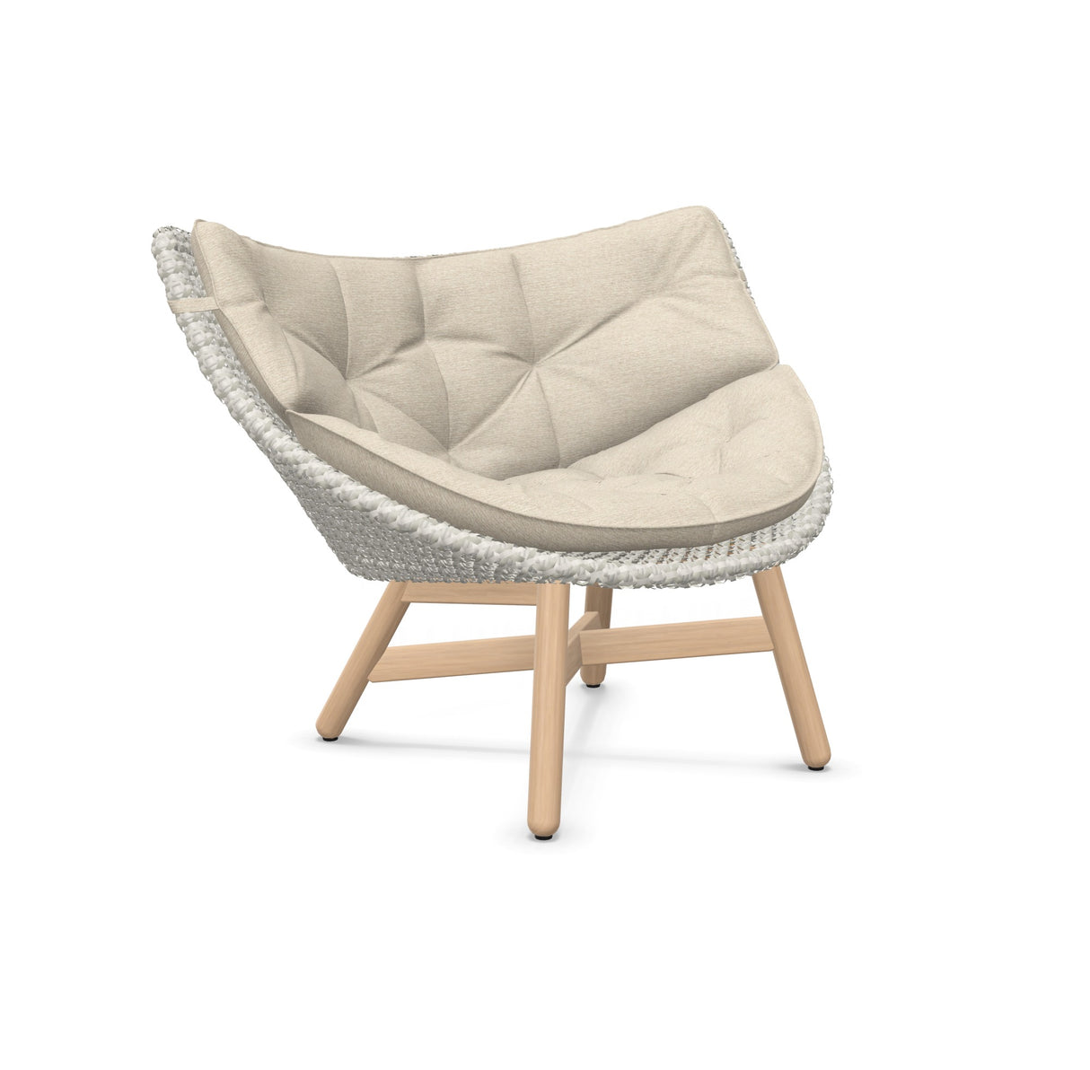 DEDON MBRACE Lounge Sessel Teak Gestell - Geflecht Sea Salt