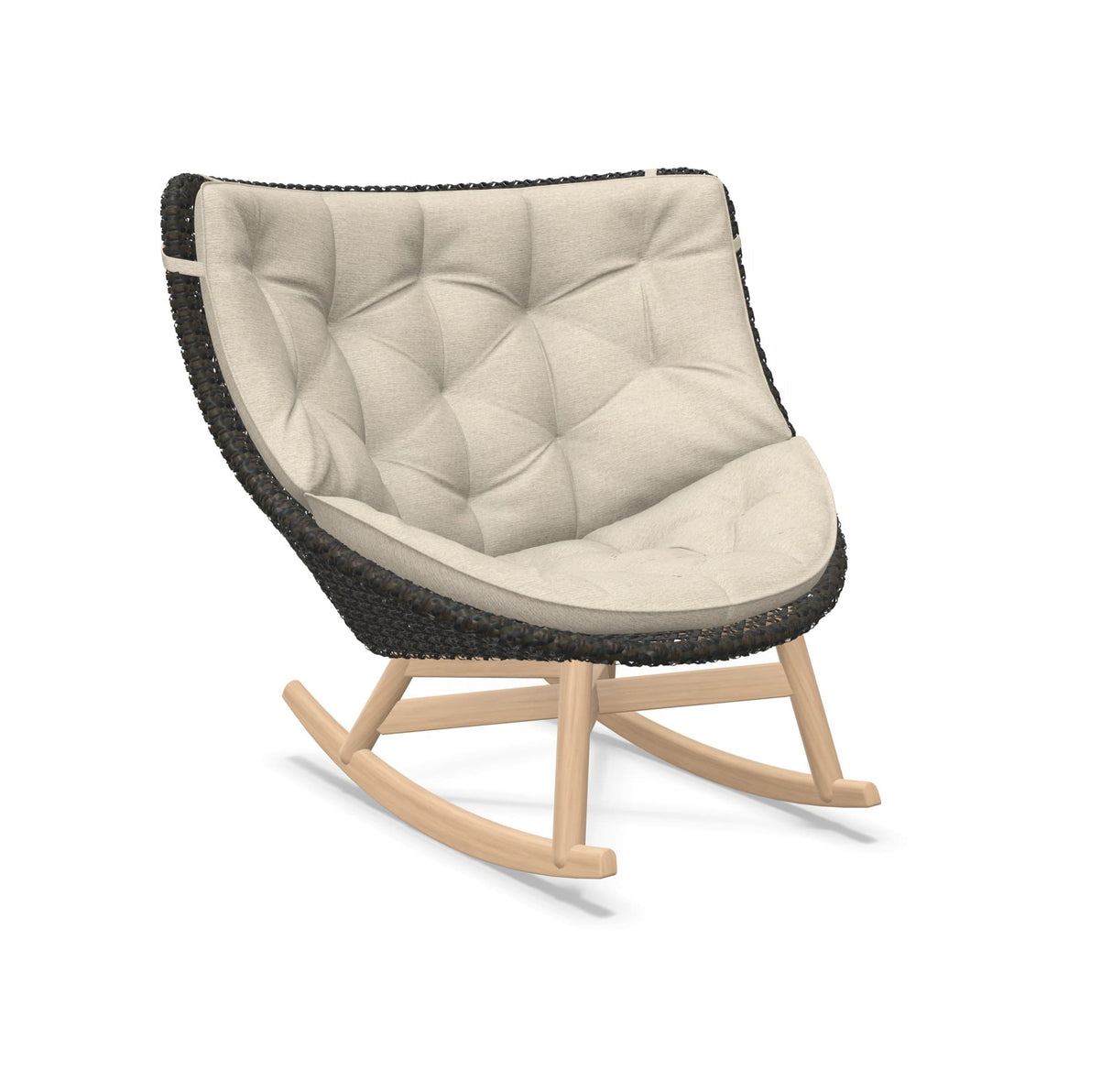 DEDON MBRACE Schaukelstuhl Teak Gestell - Geflecht Arabica