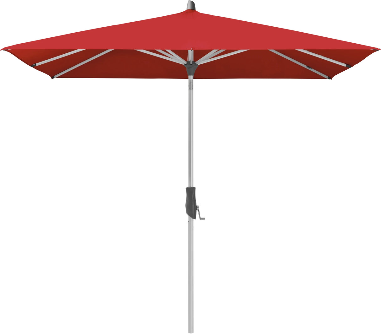 Glatz ALU-TWIST Sonnenschirm, Gestell Aluminium natureloxiert - rechteckig