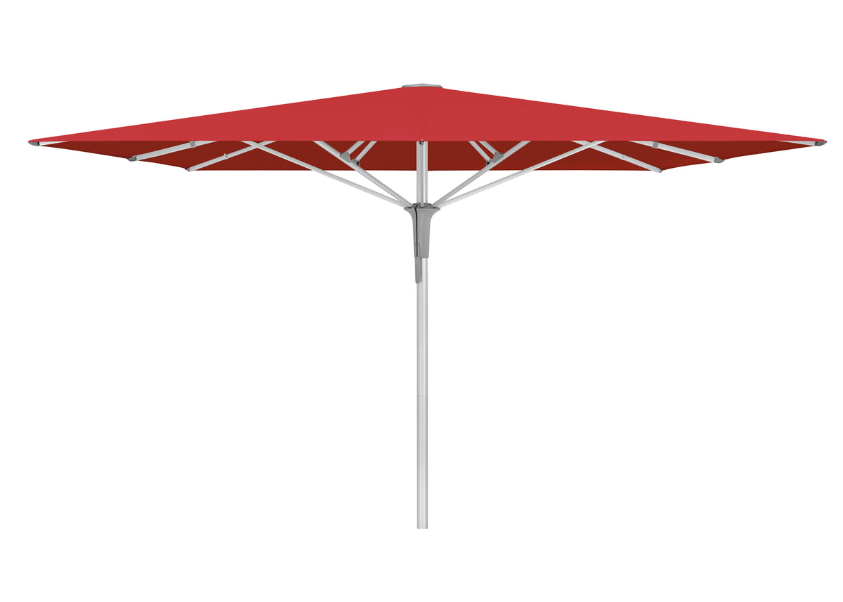 Glatz Gastronomieschirm - FORTELLO Pro, Gestell Aluminium natureloxiert, 350 x 350 cm / 400 x 400 cm / 400 x 300 cm,