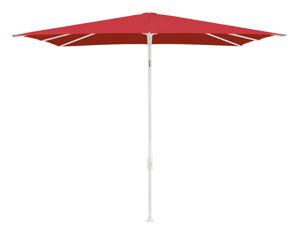 Glatz SMART Sonnenschirm matt weiß pulverbeschichtet - quadratisch