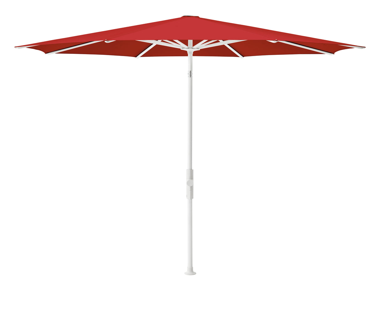 Glatz TWIST Sonnenschirm, matt weiss pulverbeschichtet - rund