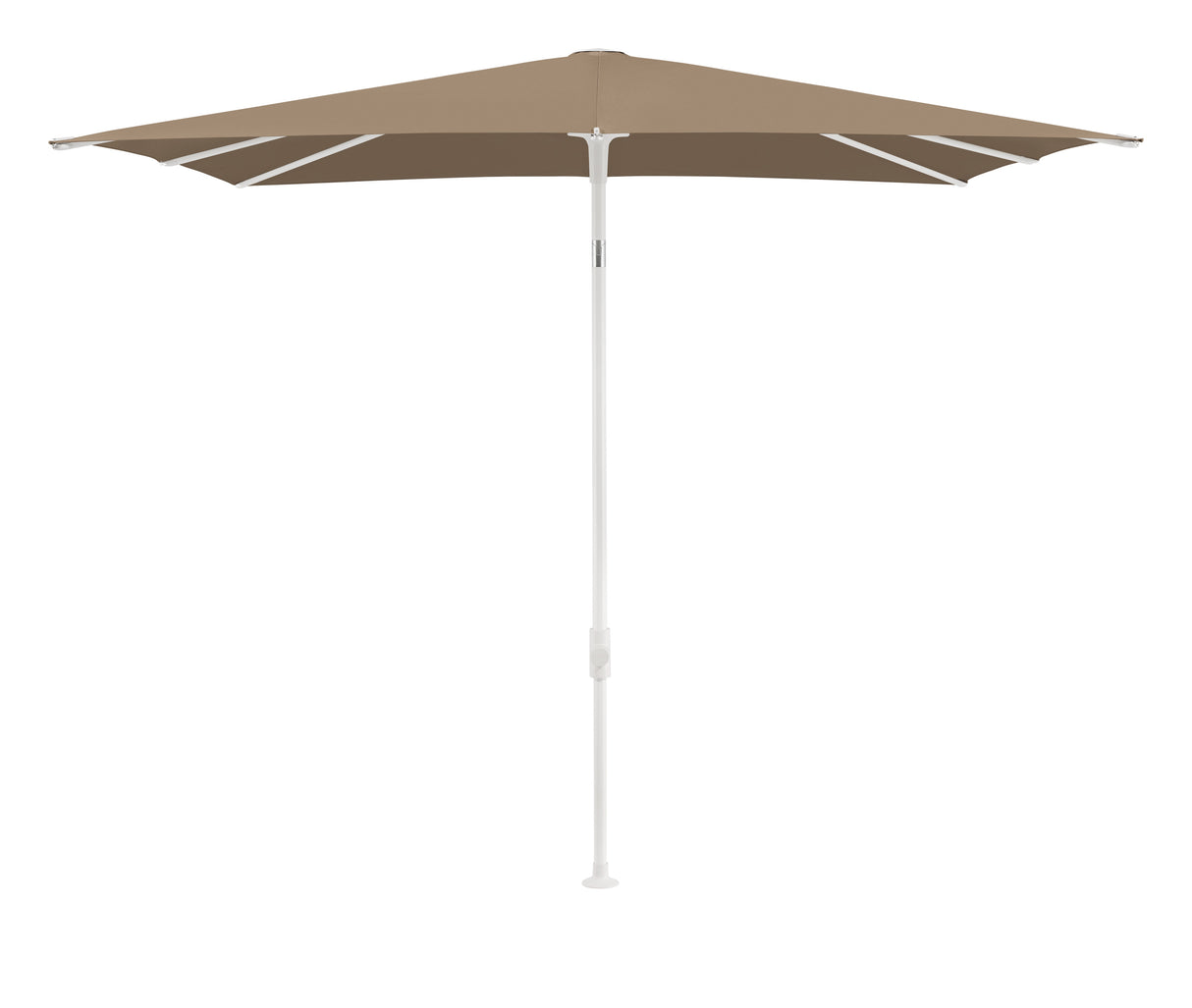 Glatz SMART Sonnenschirm matt weiß pulverbeschichtet - quadratisch