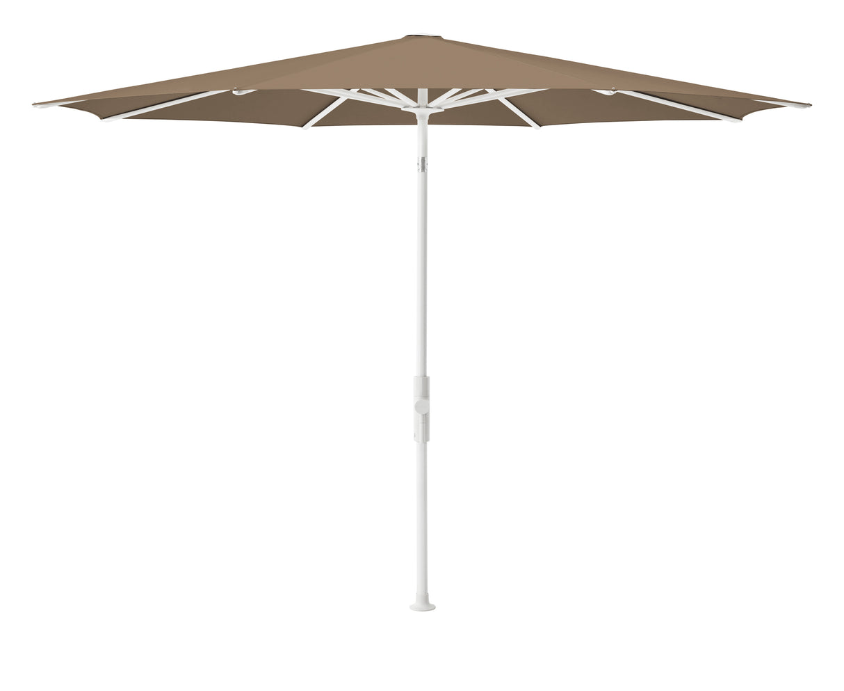 Glatz TWIST Sonnenschirm, matt weiss pulverbeschichtet - rund