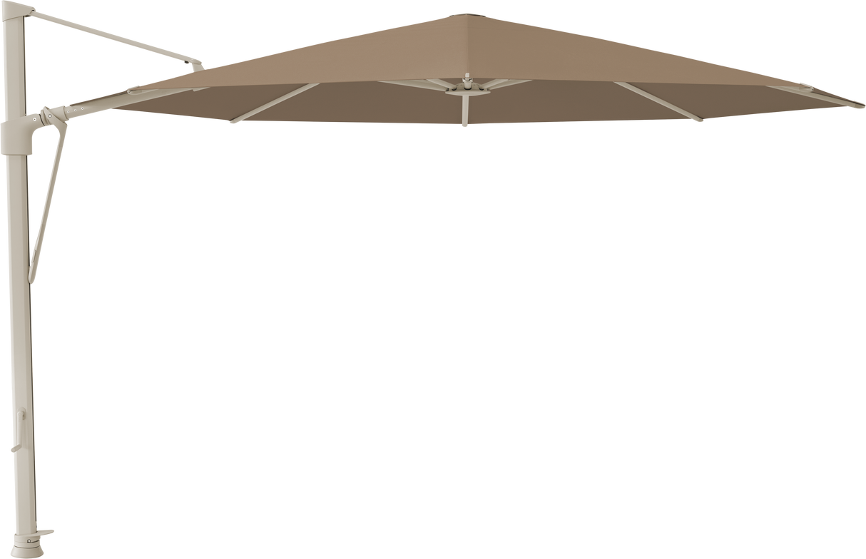 Glatz VITA Sfera Ampelschirm, Gestell Aluminium, seidengrau oder anthrazit pulverbeschichtet, Ø 375 cm