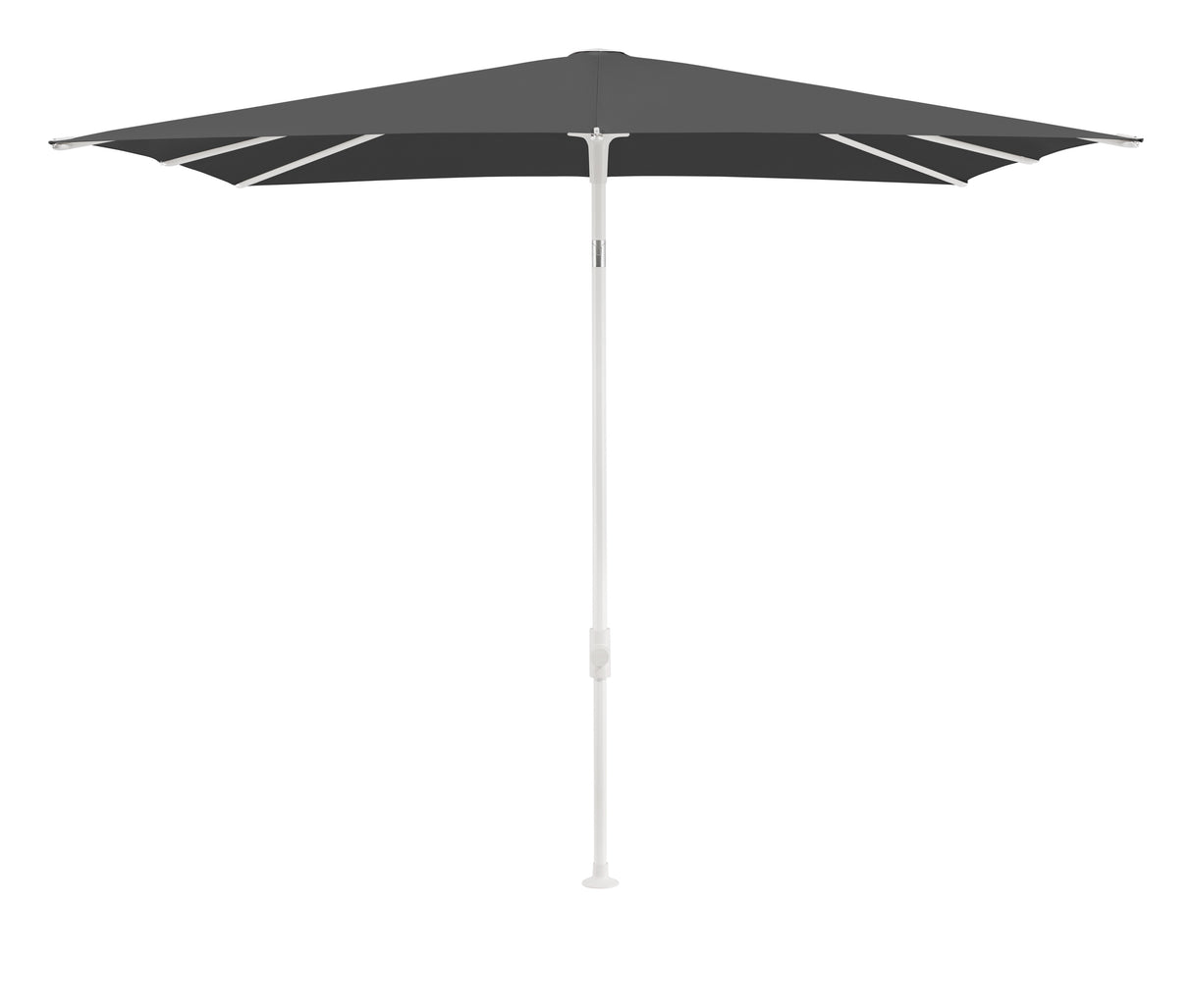 Glatz SMART Sonnenschirm matt weiß pulverbeschichtet - quadratisch