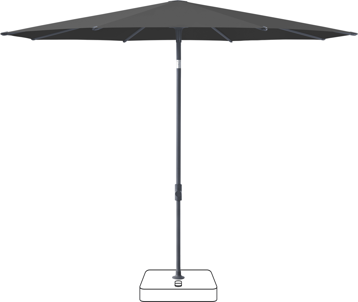 Glatz VITA Piana - Sonnenschirm - Gestell Aluminium, seidengrau oder anthrazit pulverbeschichtet, Ø 220, Ø 250 cm & Ø 300 cm