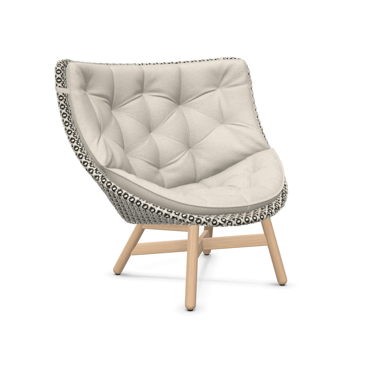 DEDON MBRACE Hochlehner Teak Gestell - Geflecht Pepper