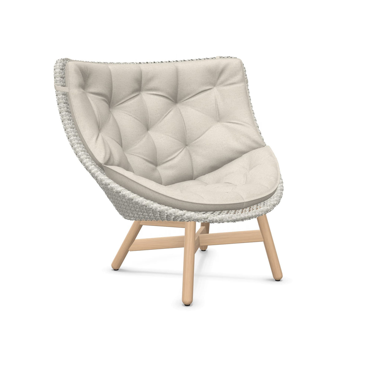 DEDON MBRACE Hochlehner Teak Gestell - Geflecht Sea Salt