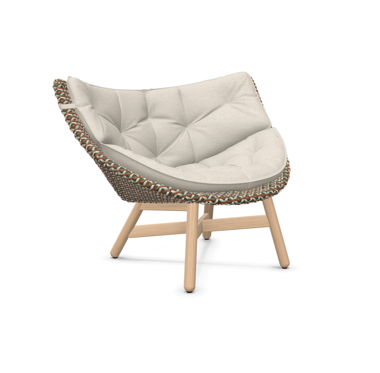 DEDON MBRACE Lounge Sessel Teak Gestell - Geflecht Chestnut