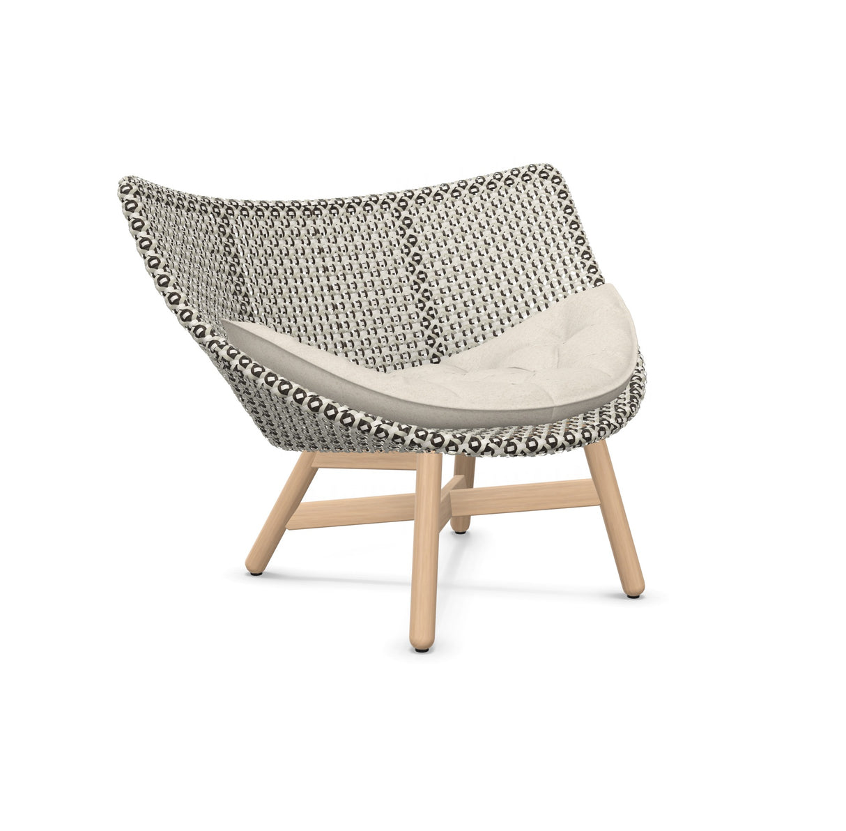 DEDON MBRACE Lounge Sessel Teak Gestell - Geflecht Pepper