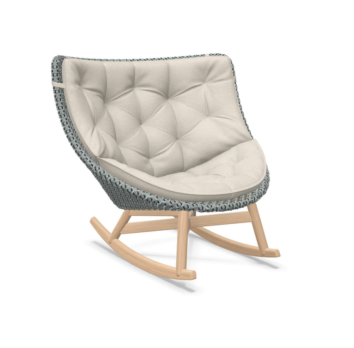 DEDON MBRACE Schaukelstuhl Teak Gestell - Geflecht Baltic