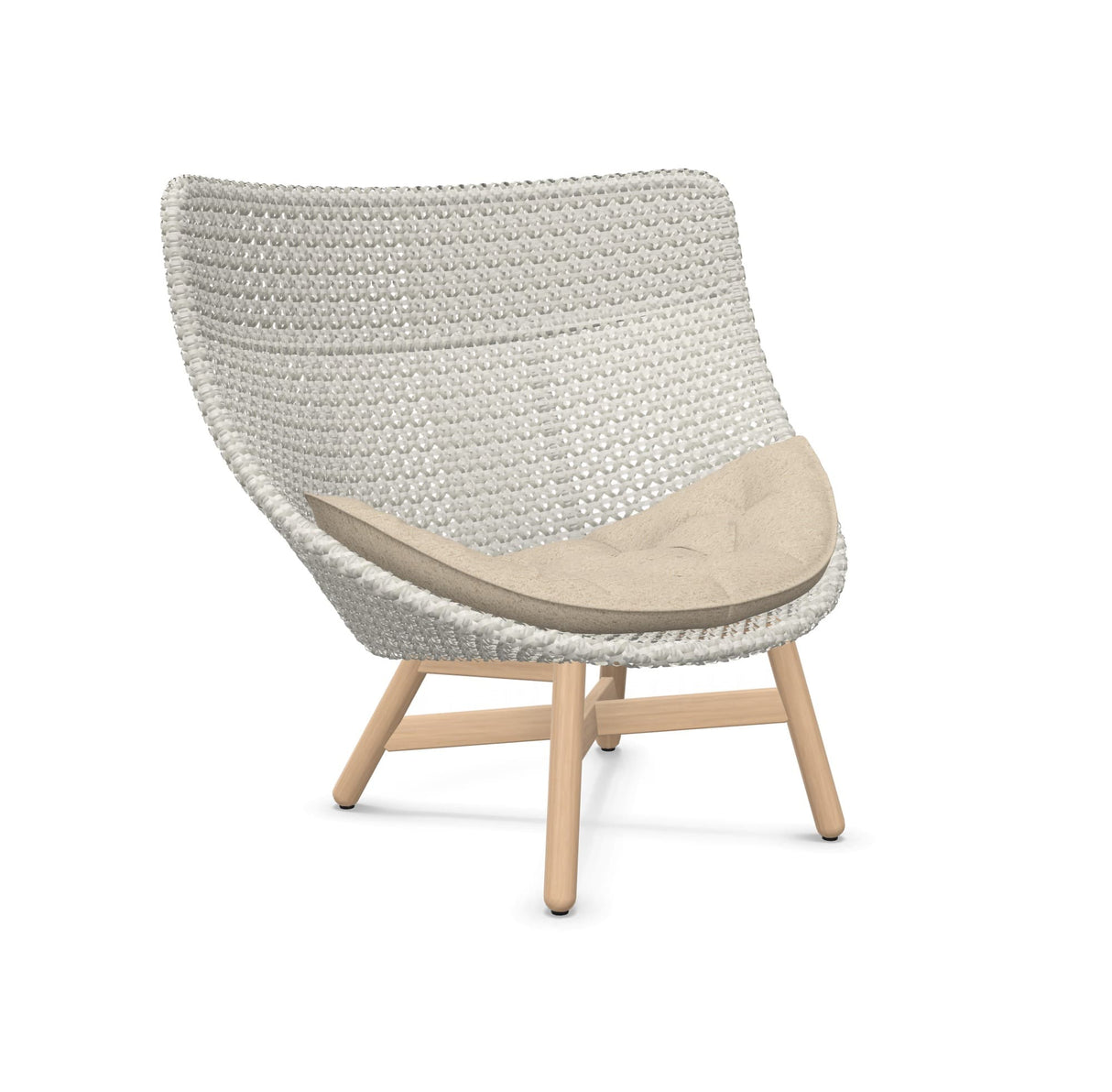 DEDON MBRACE Hochlehner Teak Gestell - Geflecht Sea Salt