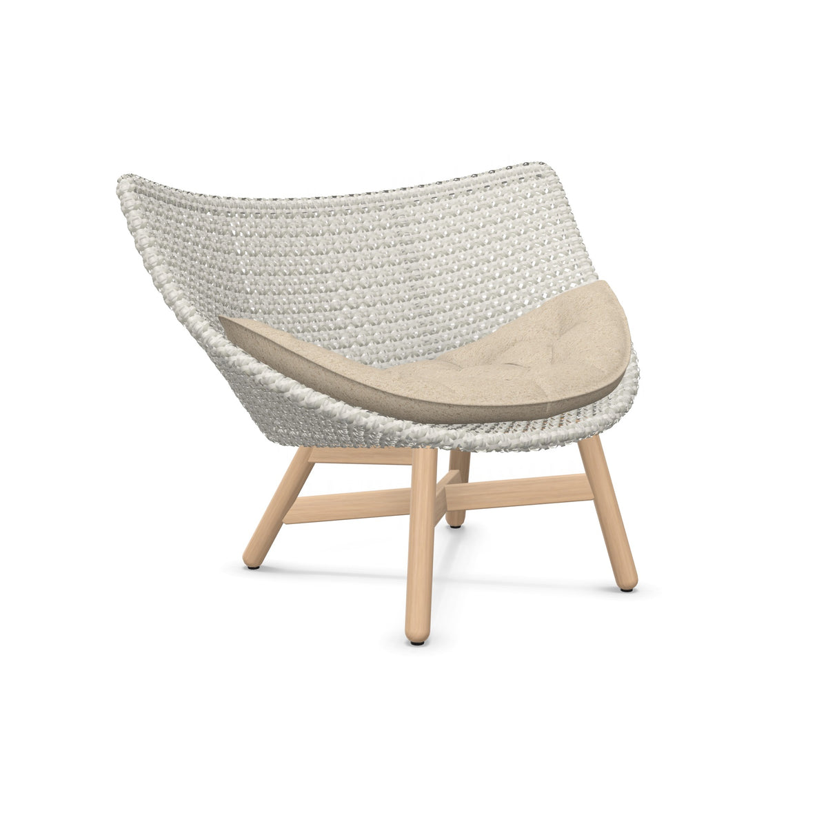DEDON MBRACE Lounge Sessel Teak Gestell - Geflecht Sea Salt