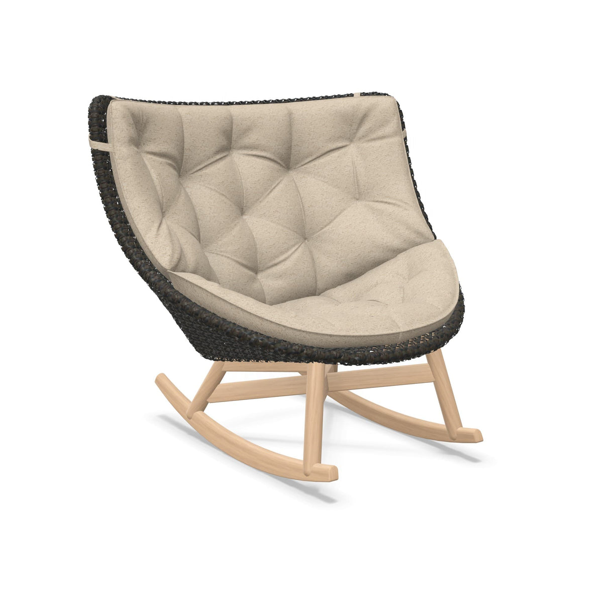 DEDON MBRACE Schaukelstuhl Teak Gestell - Geflecht Arabica