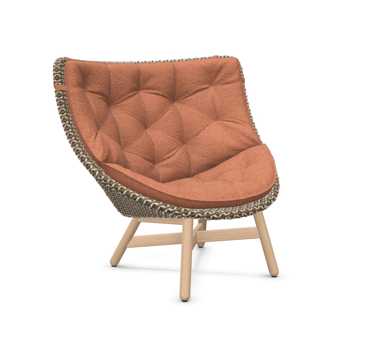 DEDON MBRACE Hochlehner Teak Gestell - Geflecht Chestnut