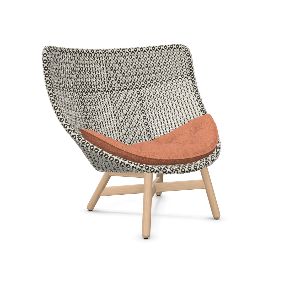 DEDON MBRACE Hochlehner Teak Gestell - Geflecht Pepper