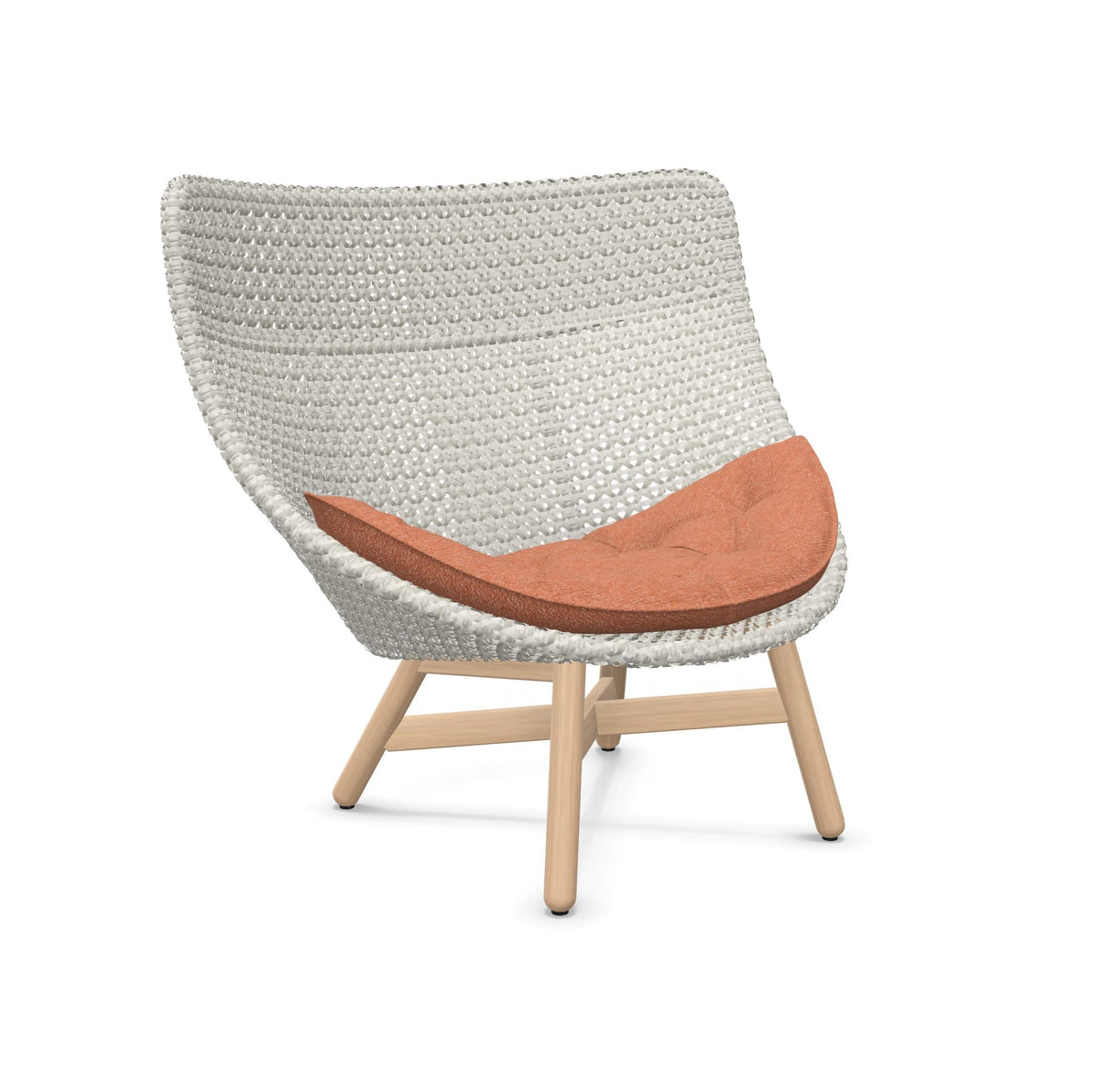 DEDON MBRACE Hochlehner Teak Gestell - Geflecht Sea Salt