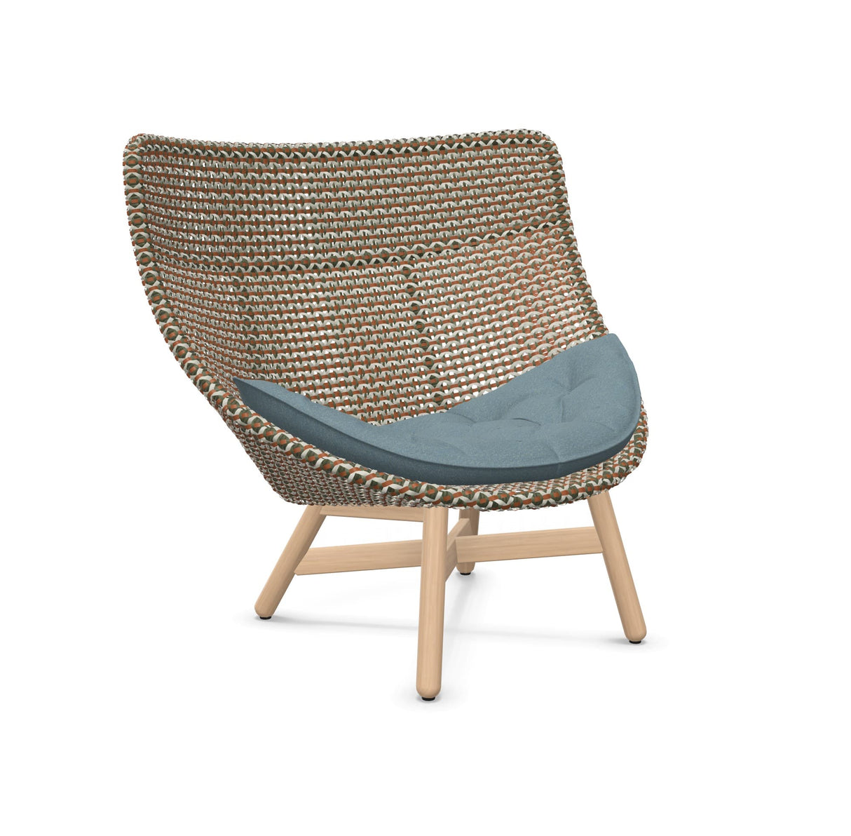 DEDON MBRACE Hochlehner Teak Gestell - Geflecht Chestnut
