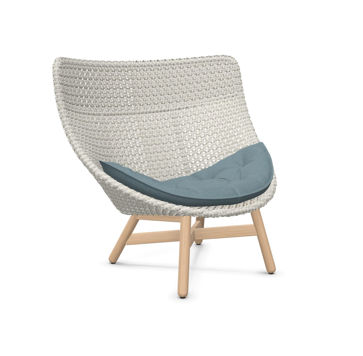 DEDON MBRACE Hochlehner Teak Gestell - Geflecht Sea Salt