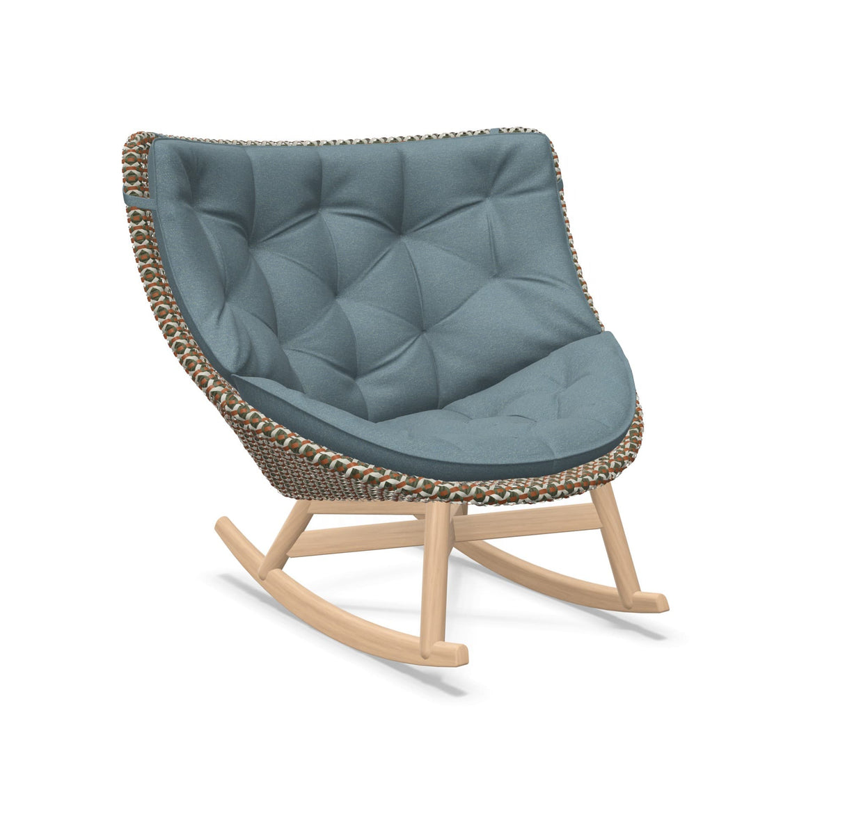 DEDON MBRACE Schaukelstuhl Teak Gestell - Geflecht Chestnut