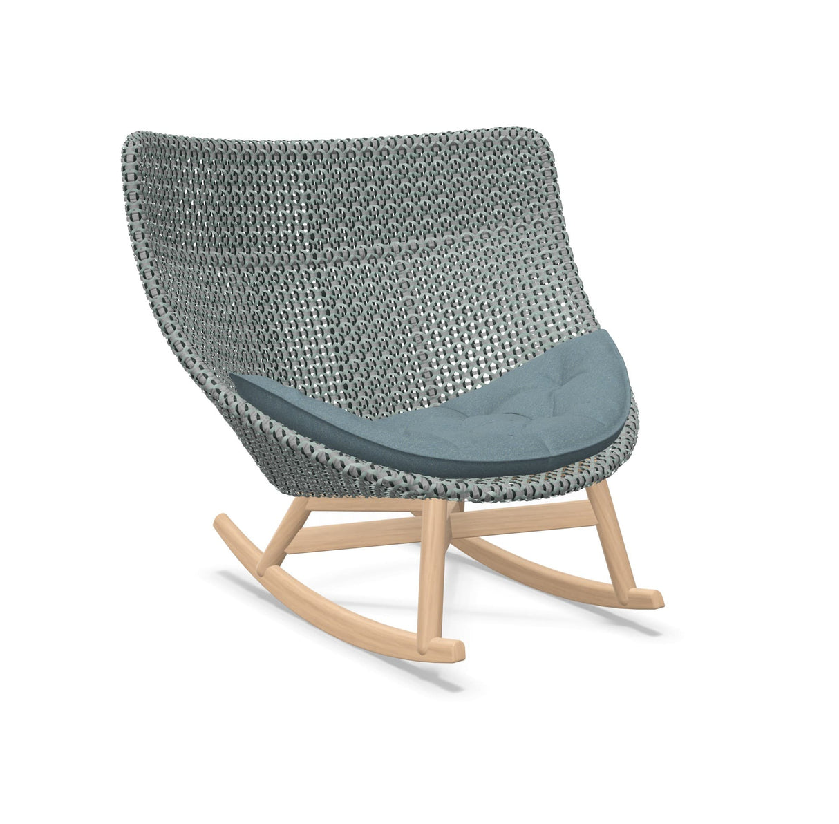 DEDON MBRACE Schaukelstuhl Teak Gestell - Geflecht Baltic