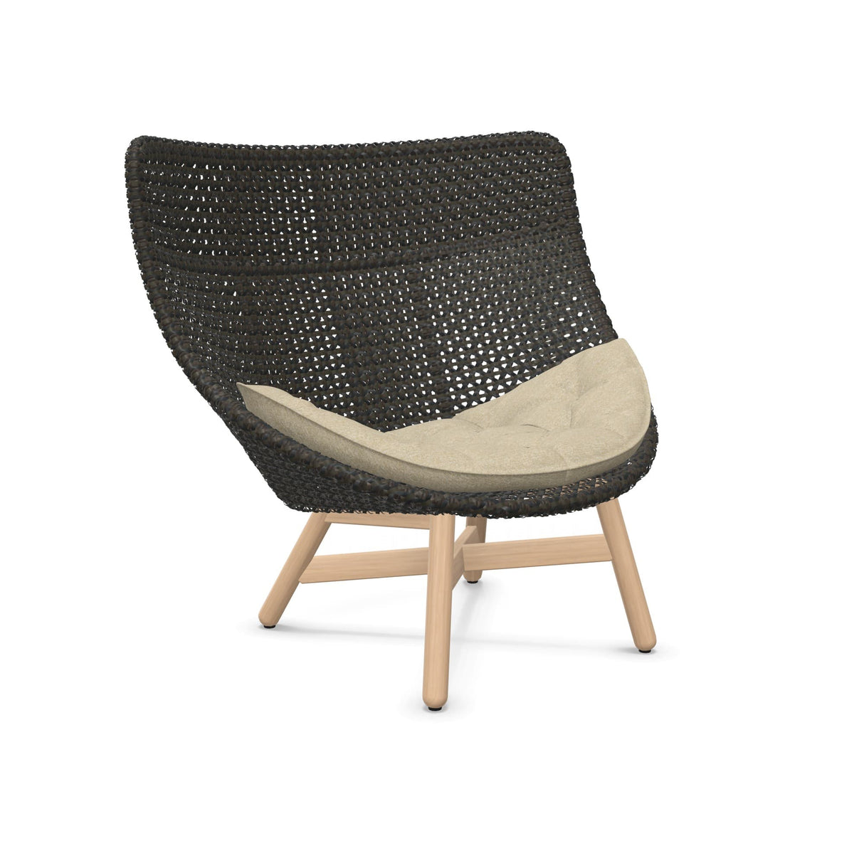 DEDON MBRACE Hochlehner Teak Gestell - Geflecht Arabica