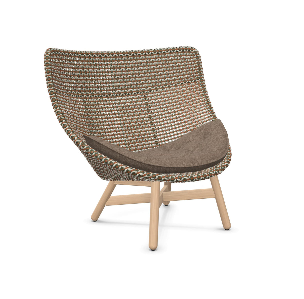 DEDON MBRACE Hochlehner Teak Gestell - Geflecht Chestnut