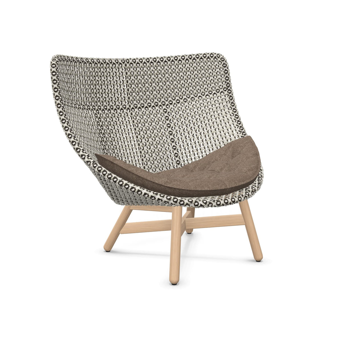 DEDON MBRACE Hochlehner Teak Gestell - Geflecht Pepper