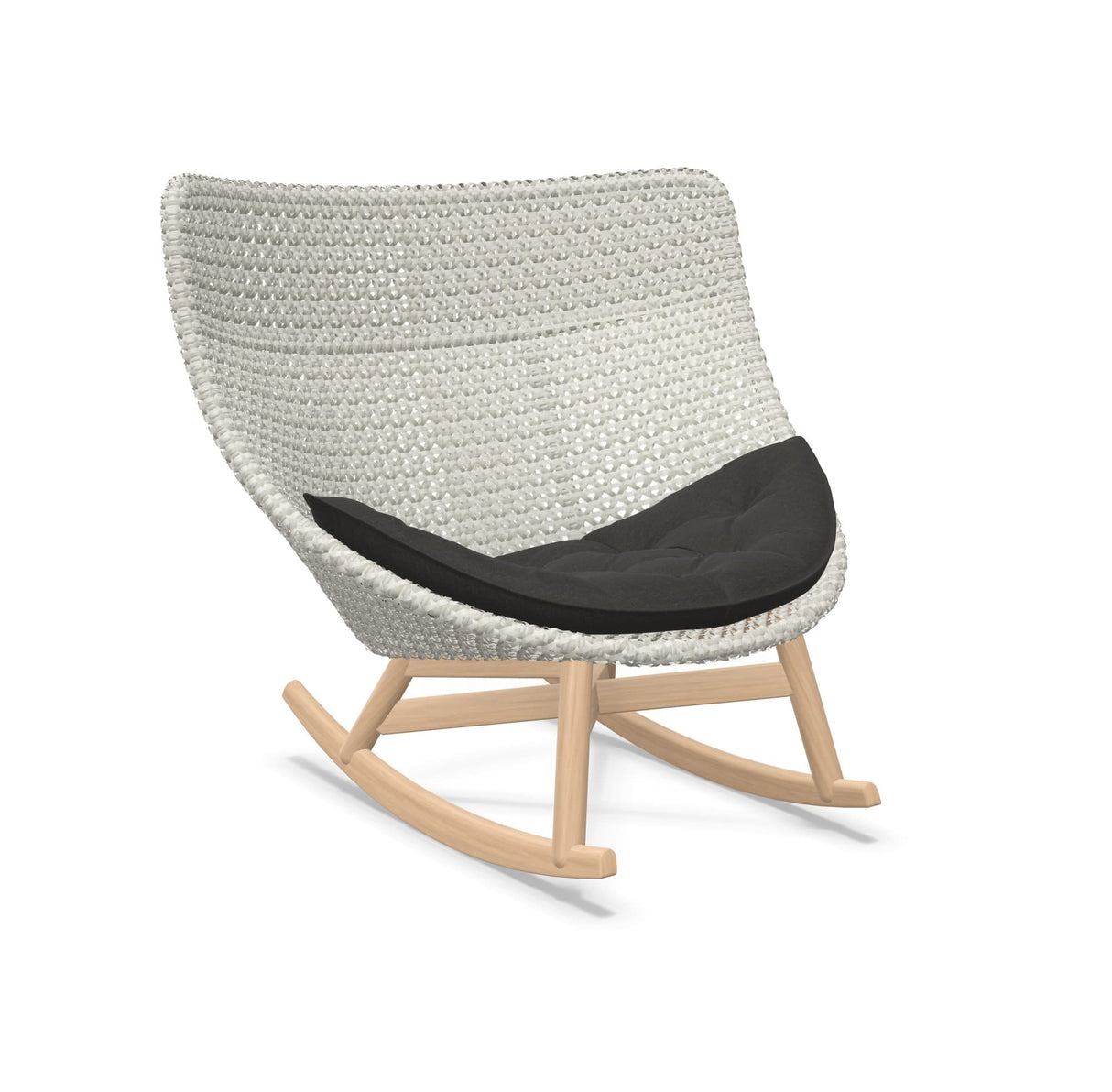 DEDON MBRACE Schaukelstuhl Teak Gestell - Geflecht Sea Salt