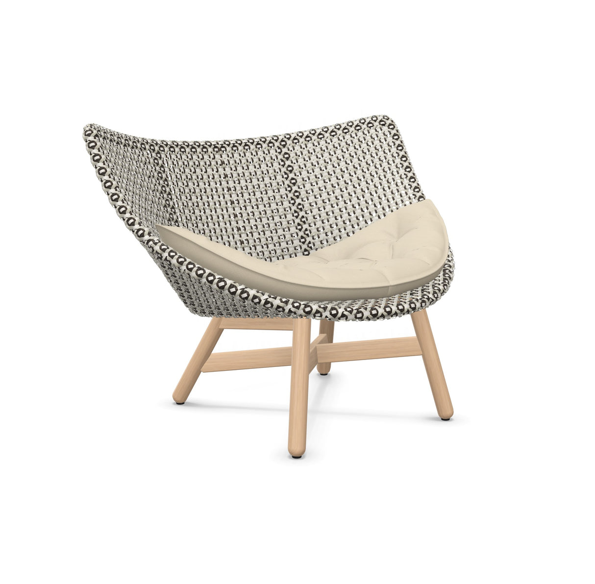 DEDON MBRACE Lounge Sessel Teak Gestell - Geflecht Pepper
