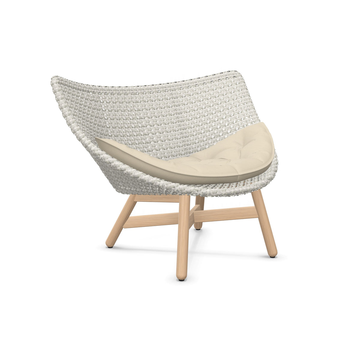 DEDON MBRACE Lounge Sessel Teak Gestell - Geflecht Sea Salt