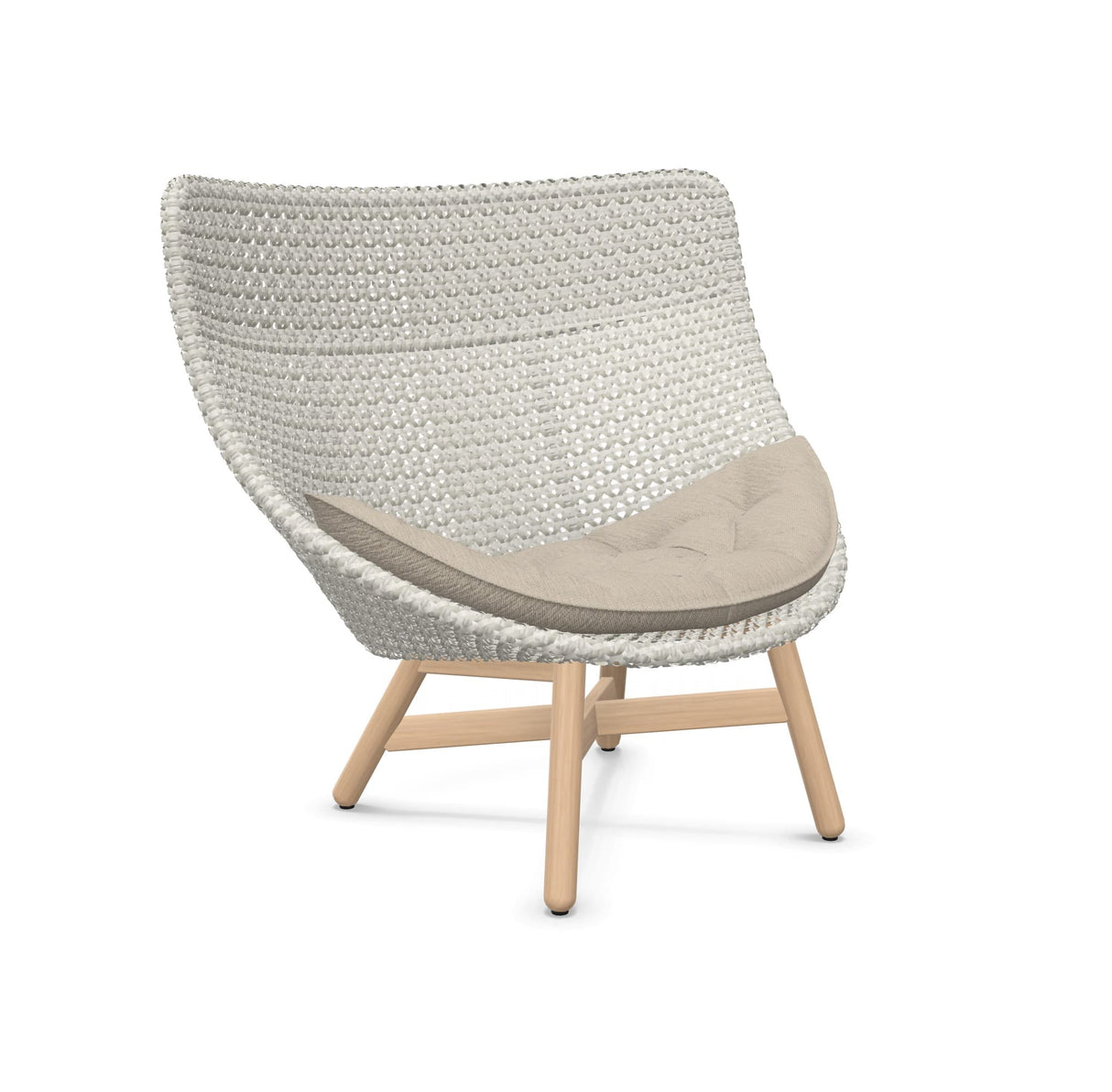 DEDON MBRACE Hochlehner Teak Gestell - Geflecht Sea Salt