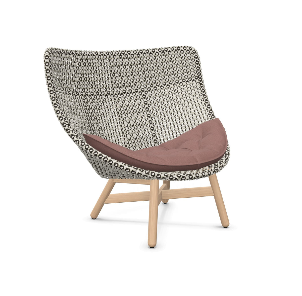 DEDON MBRACE Hochlehner Teak Gestell - Geflecht Pepper