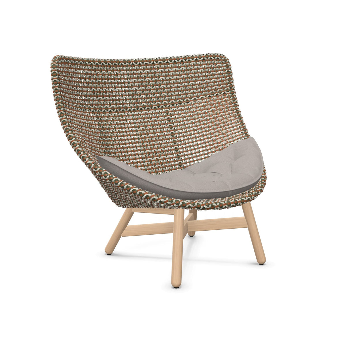 DEDON MBRACE Hochlehner Teak Gestell - Geflecht Chestnut