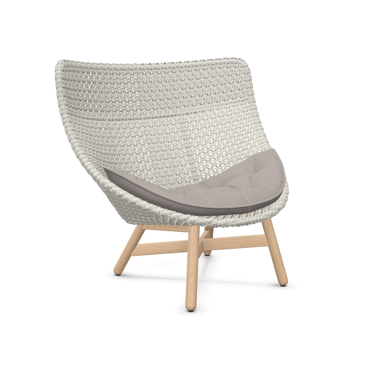 DEDON MBRACE Hochlehner Teak Gestell - Geflecht Sea Salt