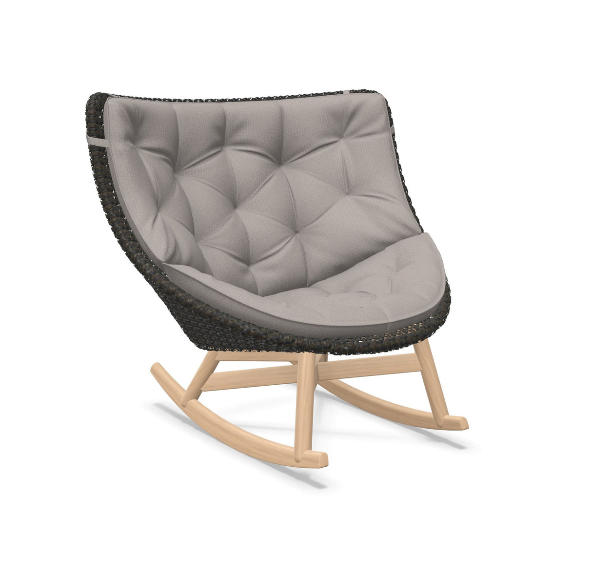 DEDON MBRACE Schaukelstuhl Teak Gestell - Geflecht Arabica