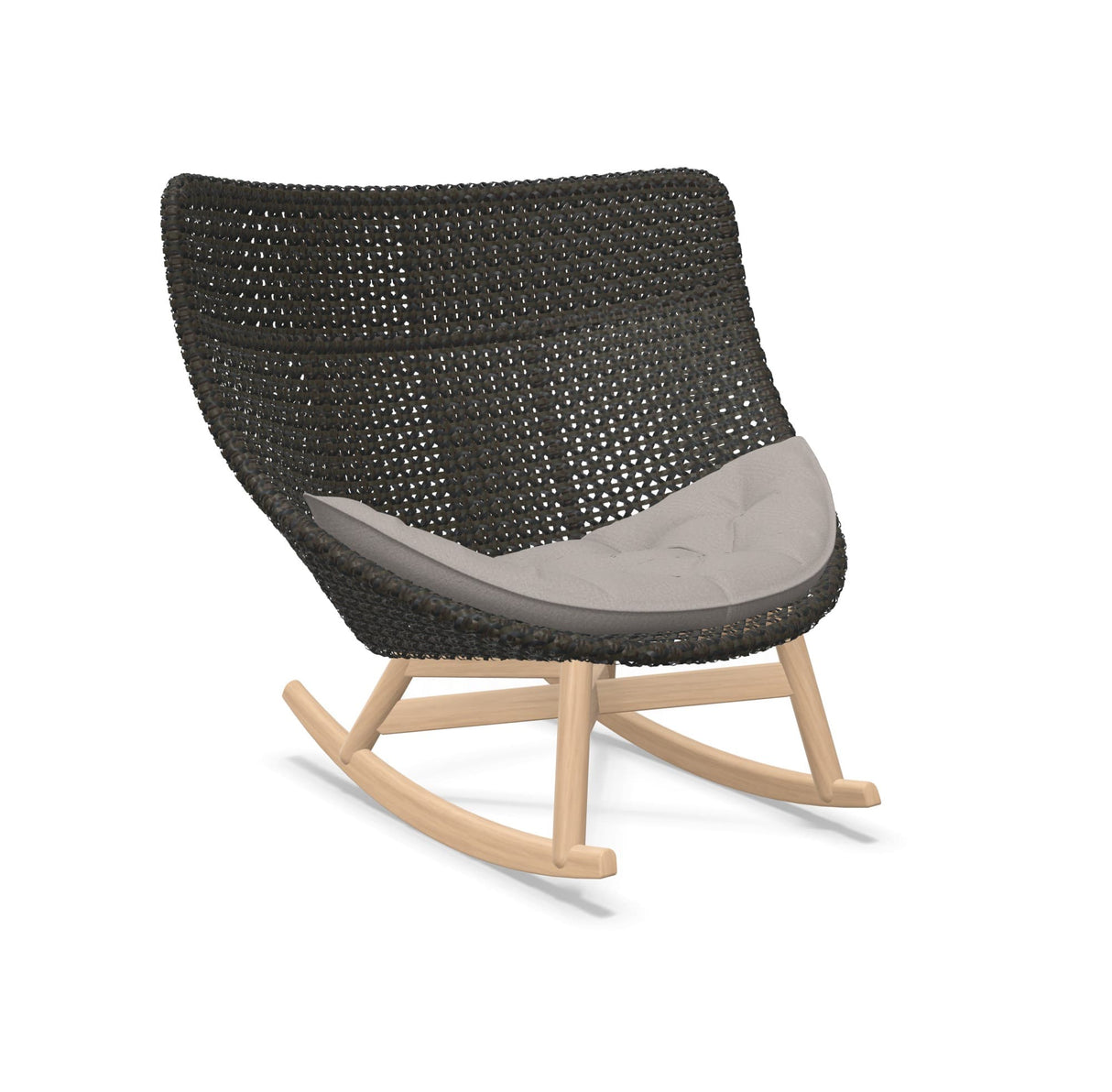 DEDON MBRACE Schaukelstuhl Teak Gestell - Geflecht Arabica