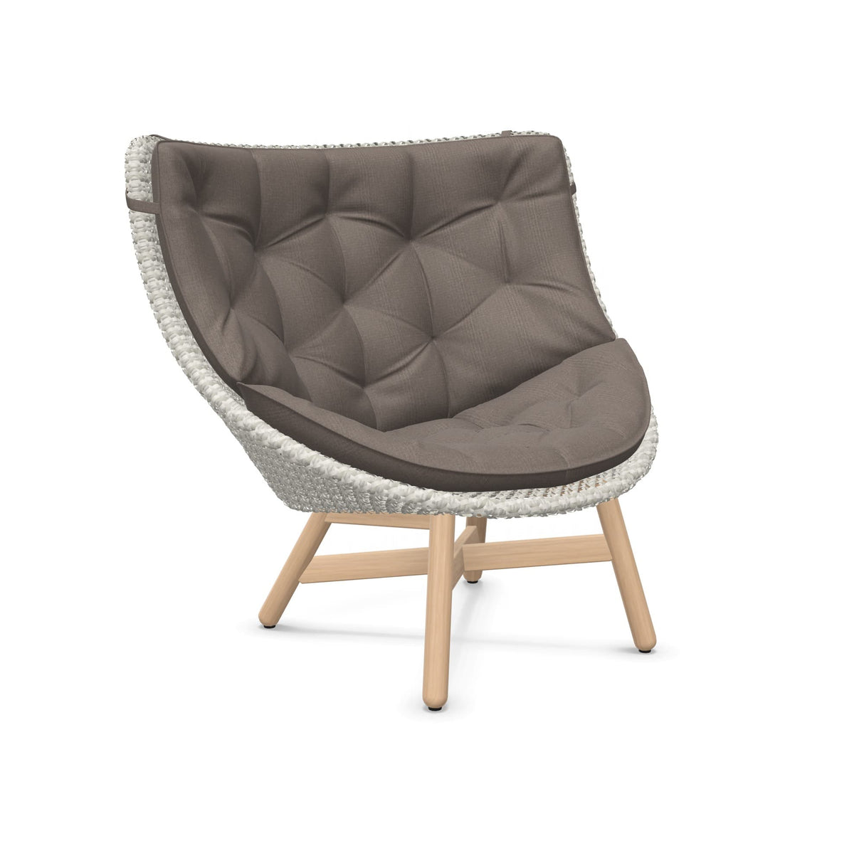 DEDON MBRACE Hochlehner Teak Gestell - Geflecht Sea Salt