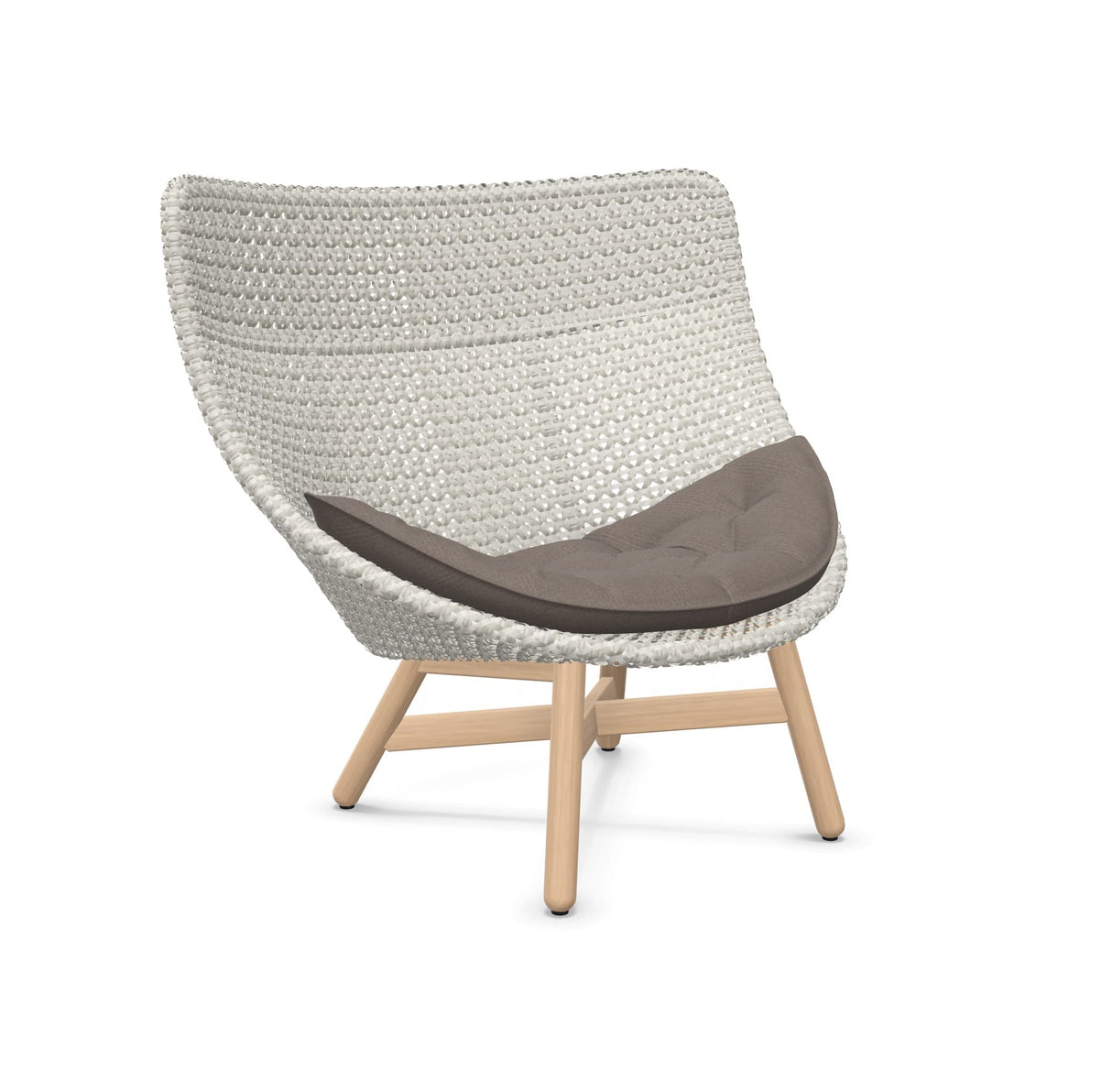 DEDON MBRACE Hochlehner Teak Gestell - Geflecht Sea Salt