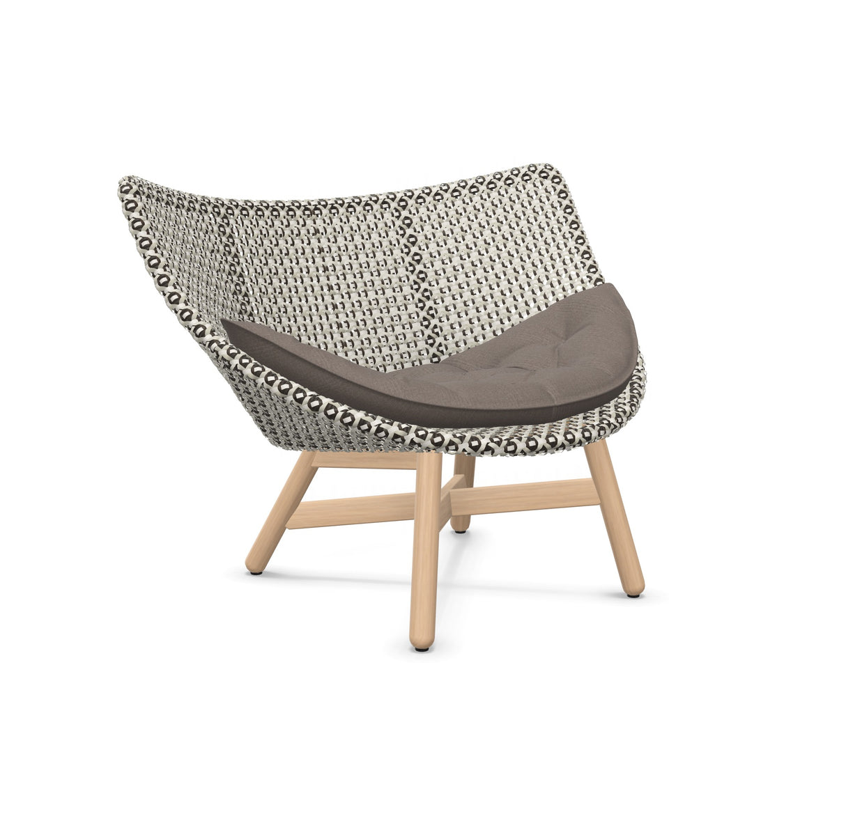 DEDON MBRACE Lounge Sessel Teak Gestell - Geflecht Pepper