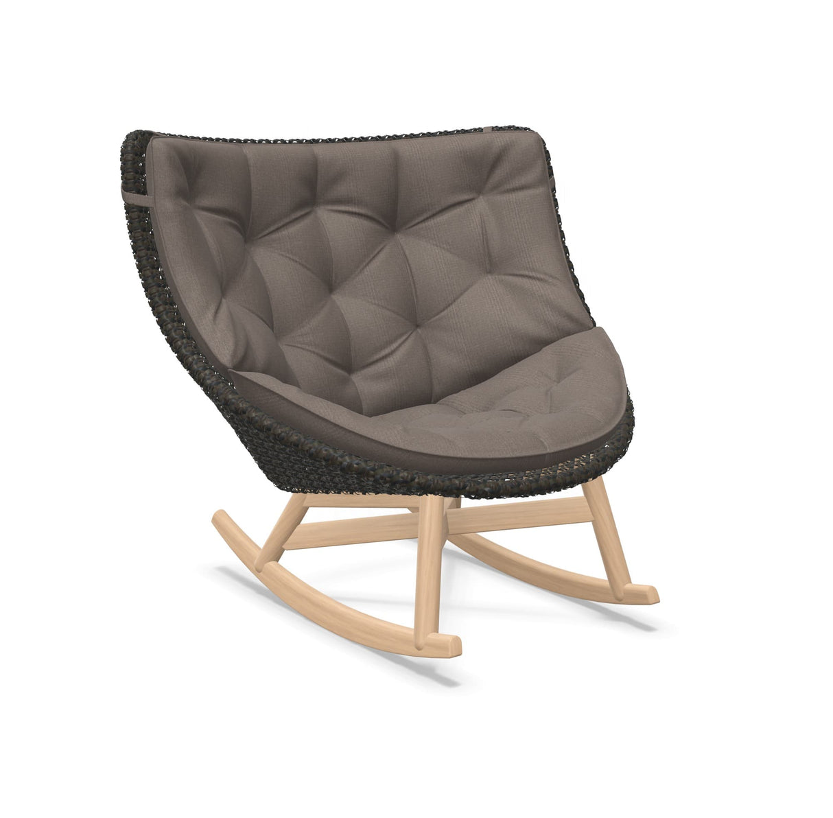 DEDON MBRACE Schaukelstuhl Teak Gestell - Geflecht Arabica