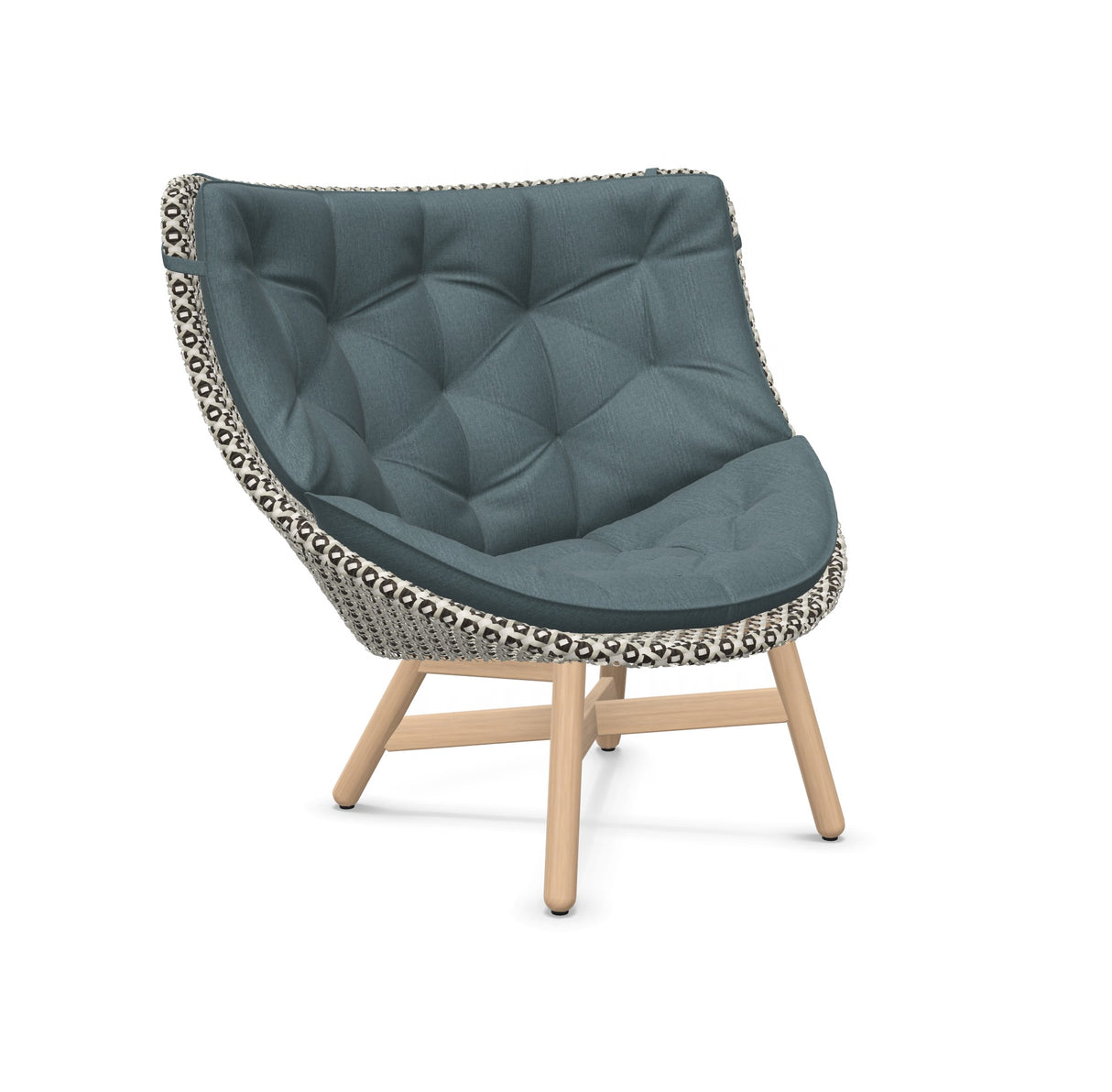 DEDON MBRACE Hochlehner Teak Gestell - Geflecht Pepper