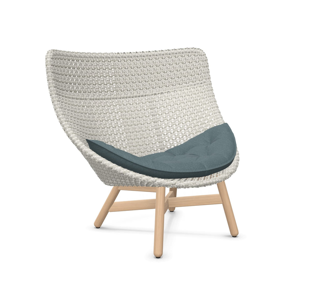 DEDON MBRACE Hochlehner Teak Gestell - Geflecht Sea Salt