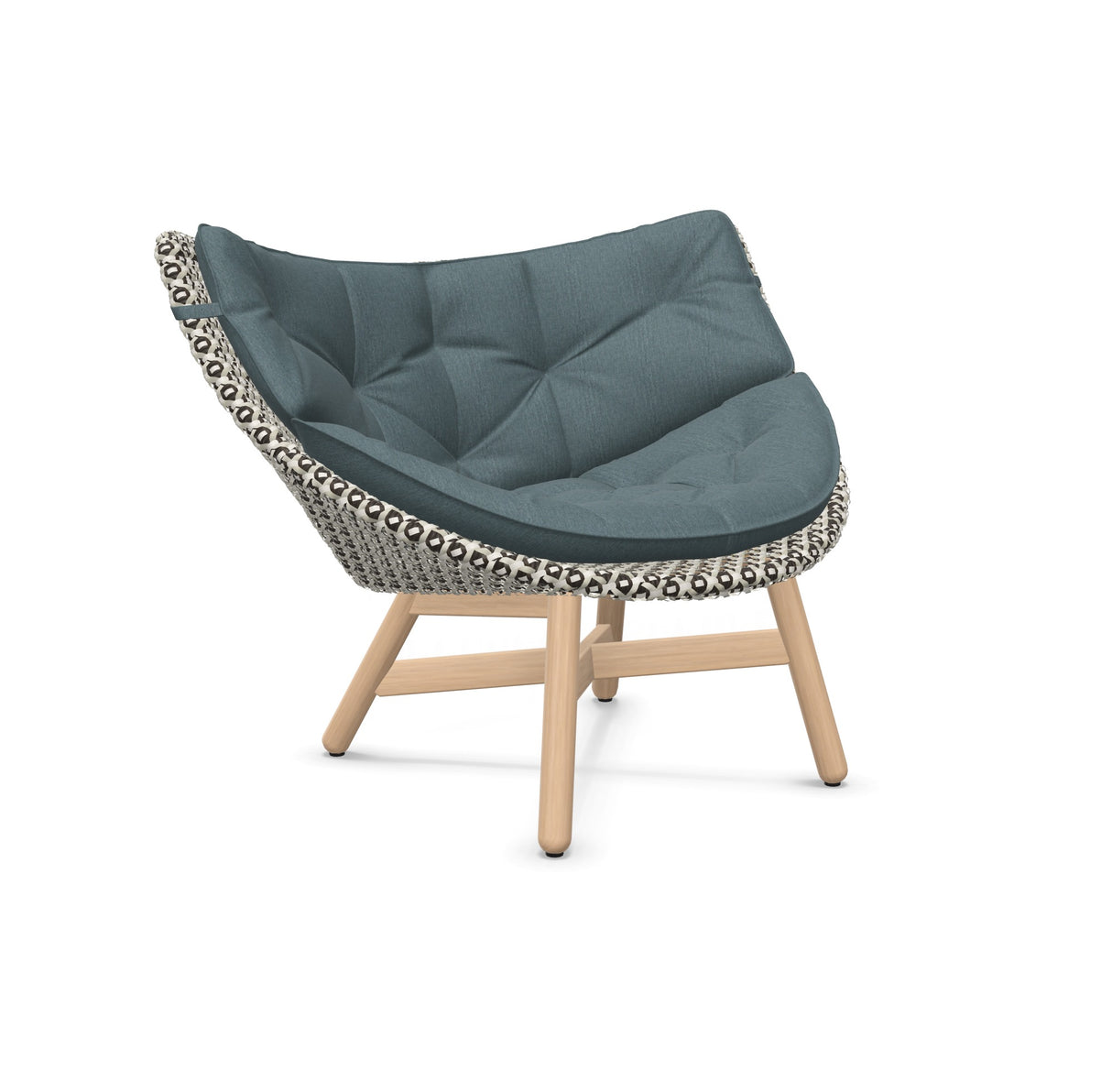 DEDON MBRACE Lounge Sessel Teak Gestell - Geflecht Pepper