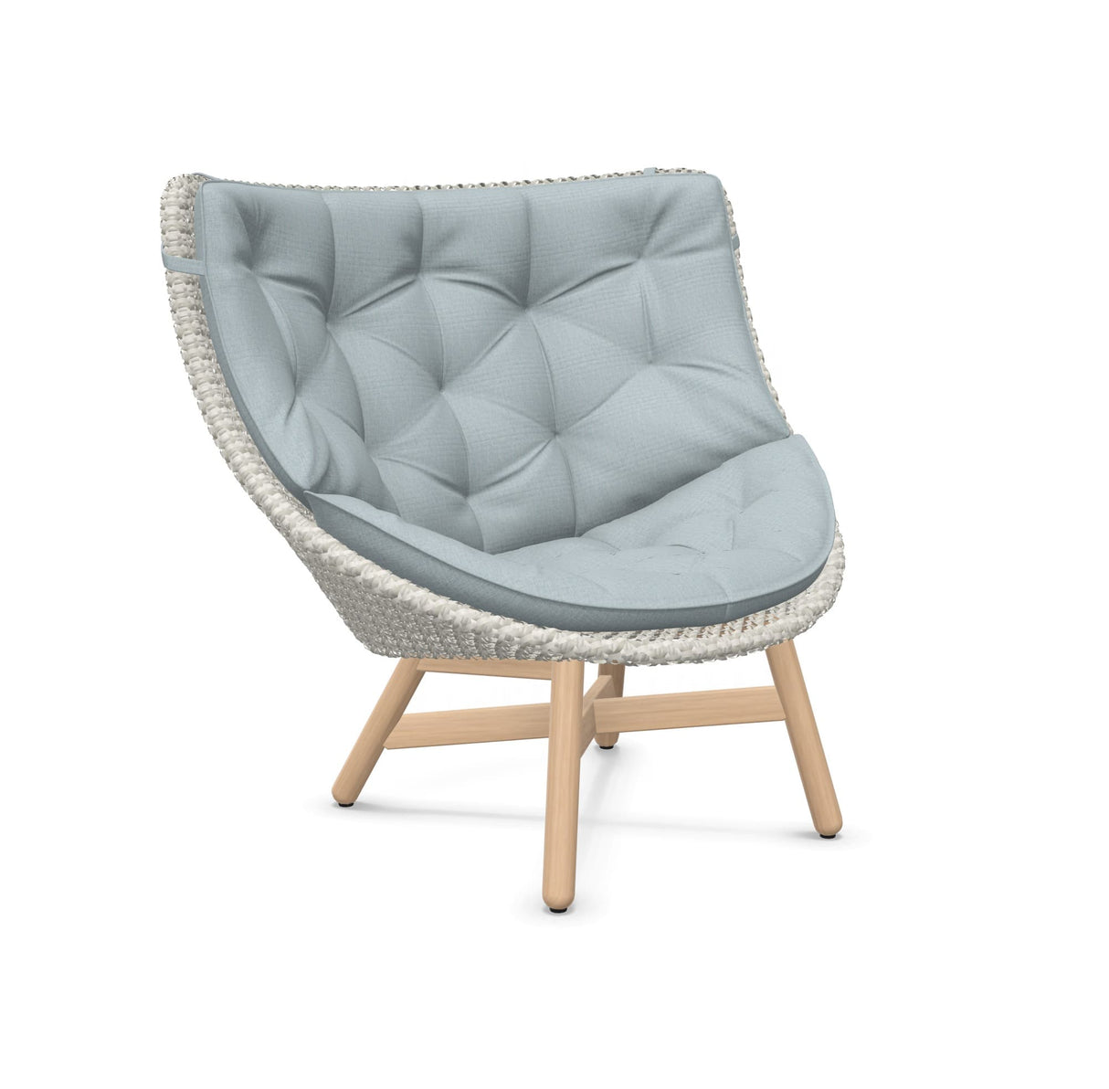 DEDON MBRACE Hochlehner Teak Gestell - Geflecht Sea Salt